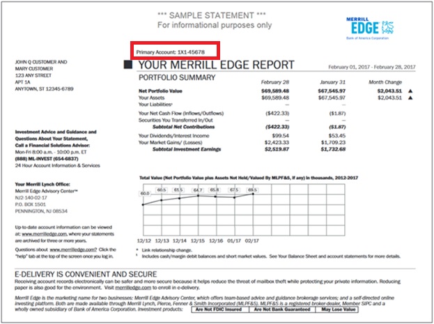 A merrill edge sample statement. 